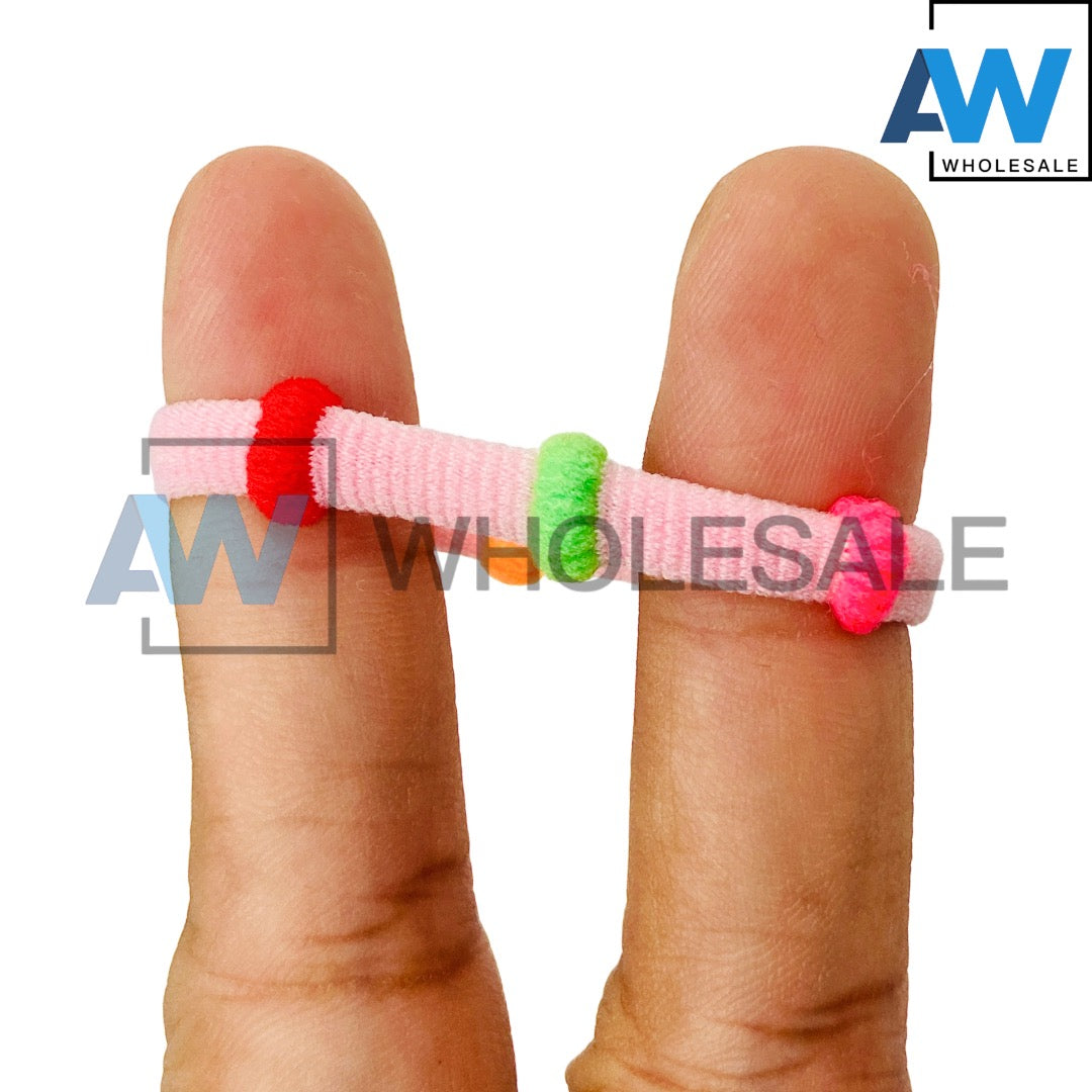 HPN-1539 (12 pouches) Fabric Mini Elastic Ties