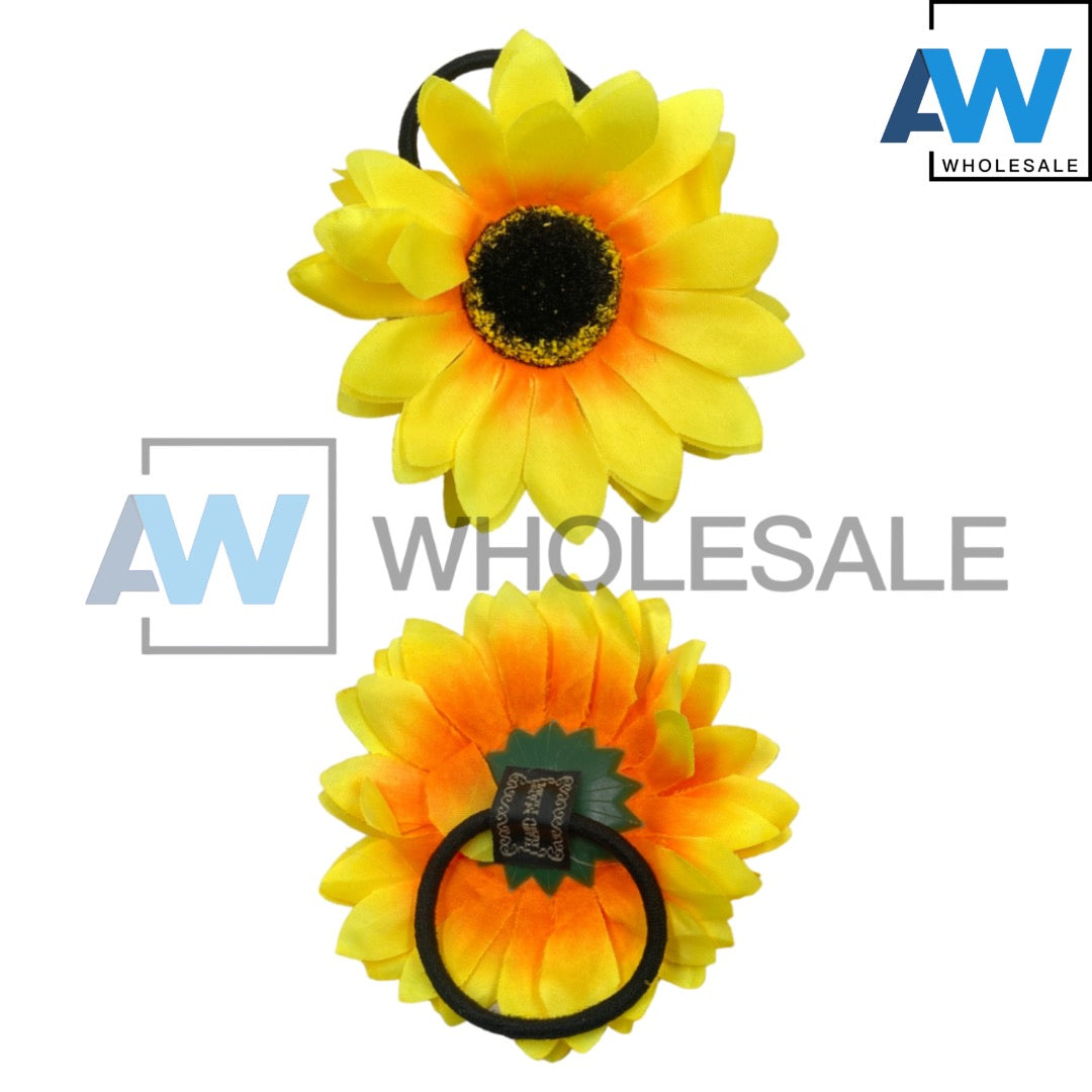 HPN-1658 (10 pcs) Sunflower Elastic Hair Ties