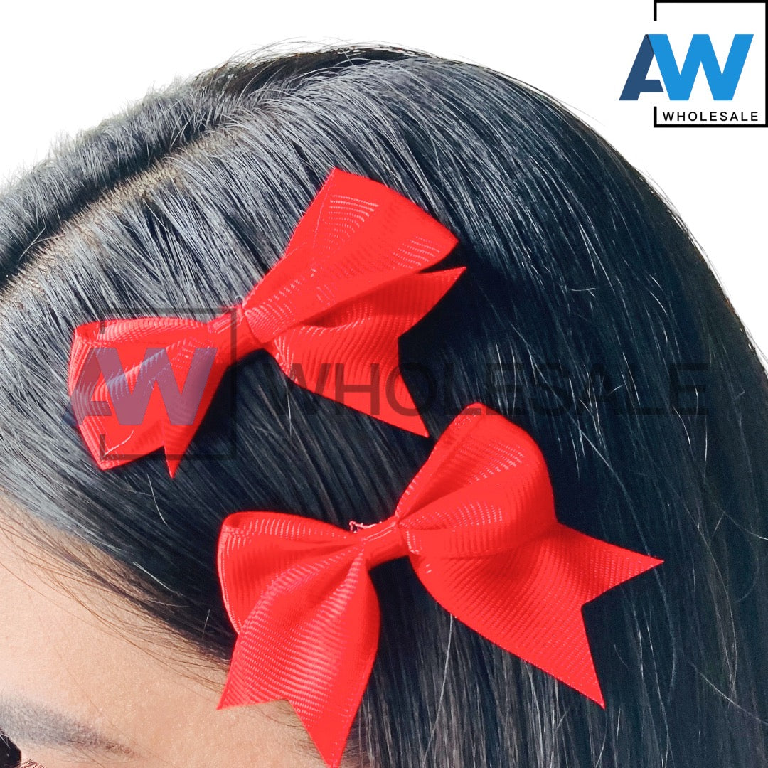 HPN-1859 (10 pcs) Fabric Ribbon Hair Clips