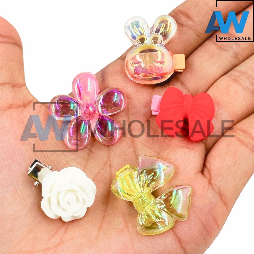 HPN-2077 (12 pouches) Mini Character Hair Clips