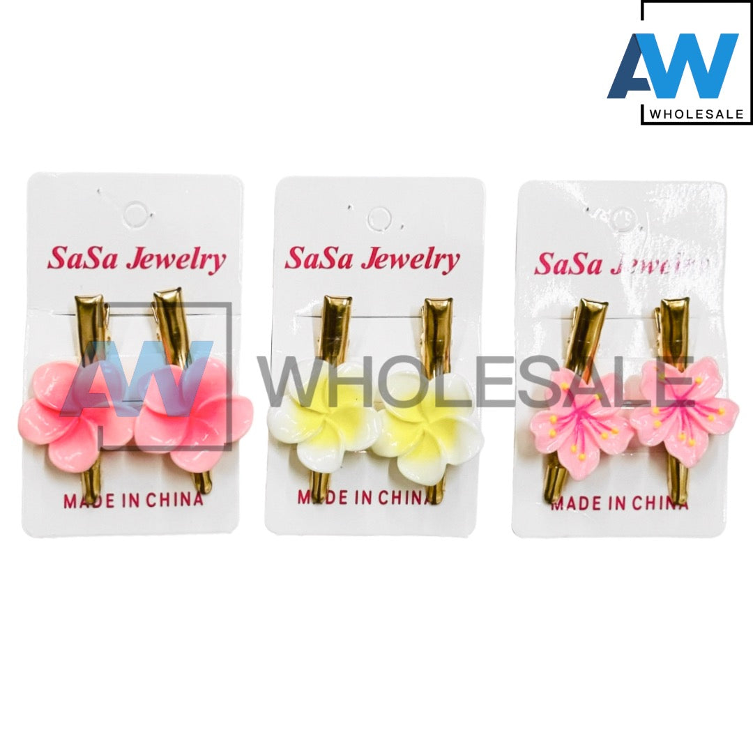 HPN-2098 (10 pcs) Flower Hair Clips