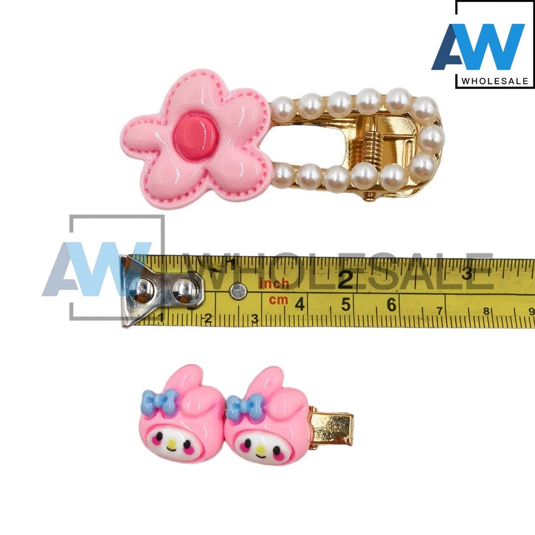 HPN-2102 (1 card) Character 2 in 1 Hair Clip Set