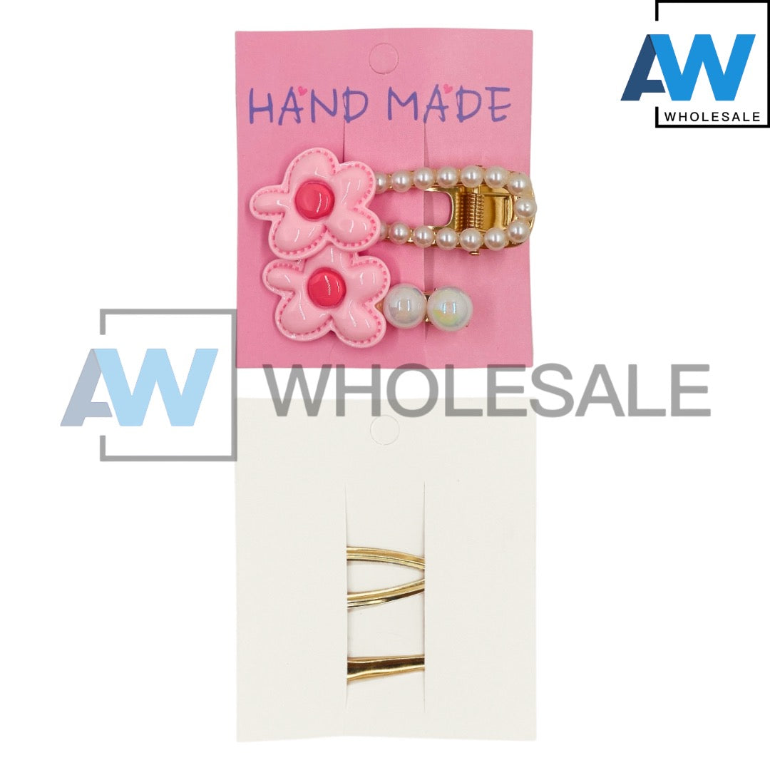 HPN-2103 (12 cards) 2 in 1 Pearl Hair Clip Set