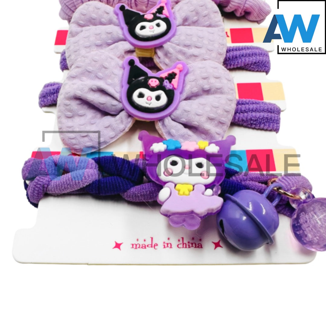 HPN-2168 (8 pcs) 5 in 1 K Character Hair Tie Sets