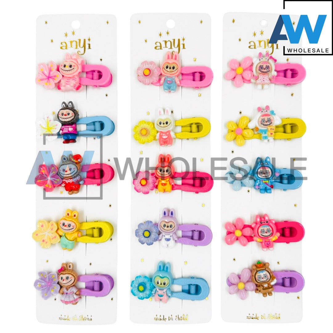 HPN-2220 (1 card) Labubu Hair Clip Sets