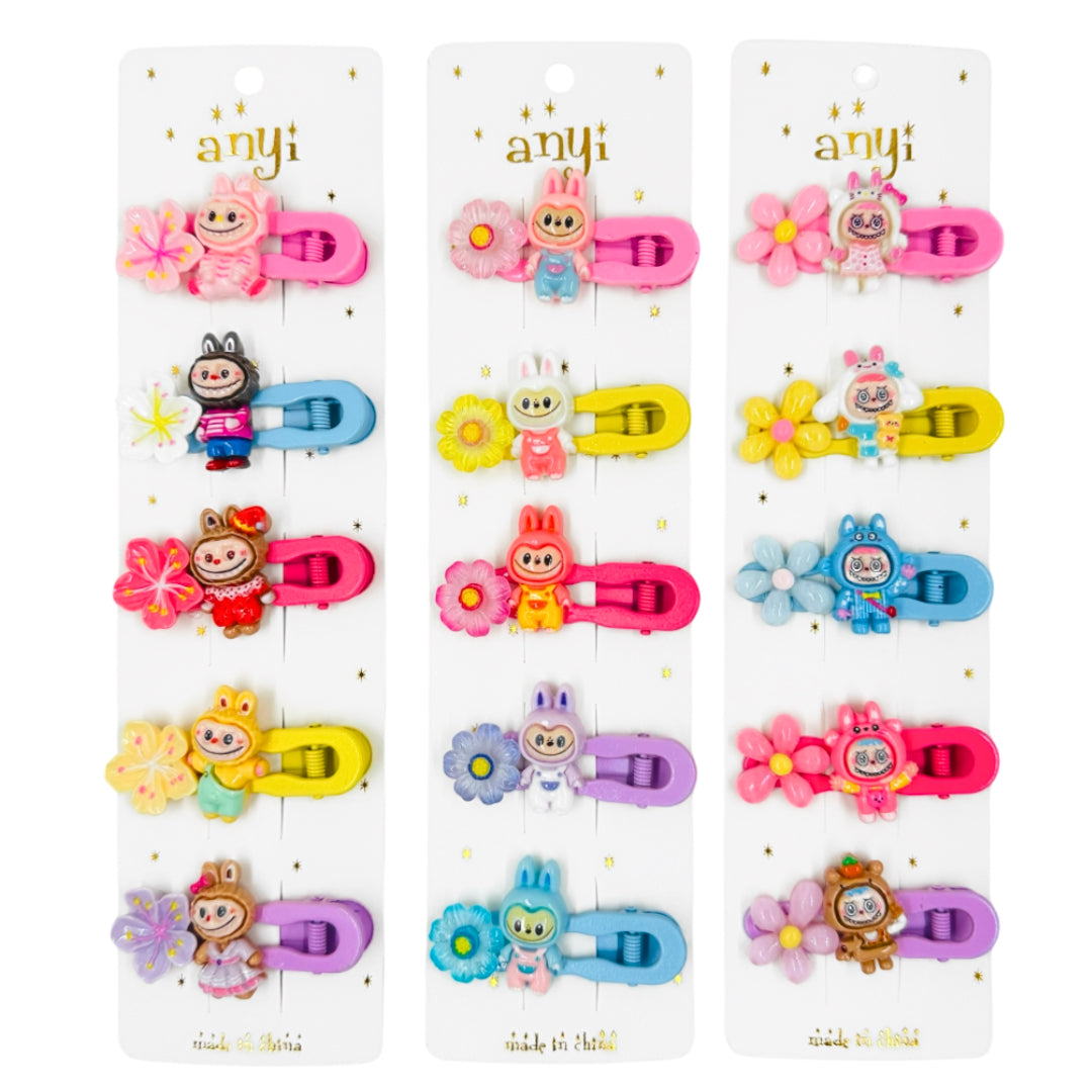 HPN-2220 (1 card) Labubu Hair Clip Sets