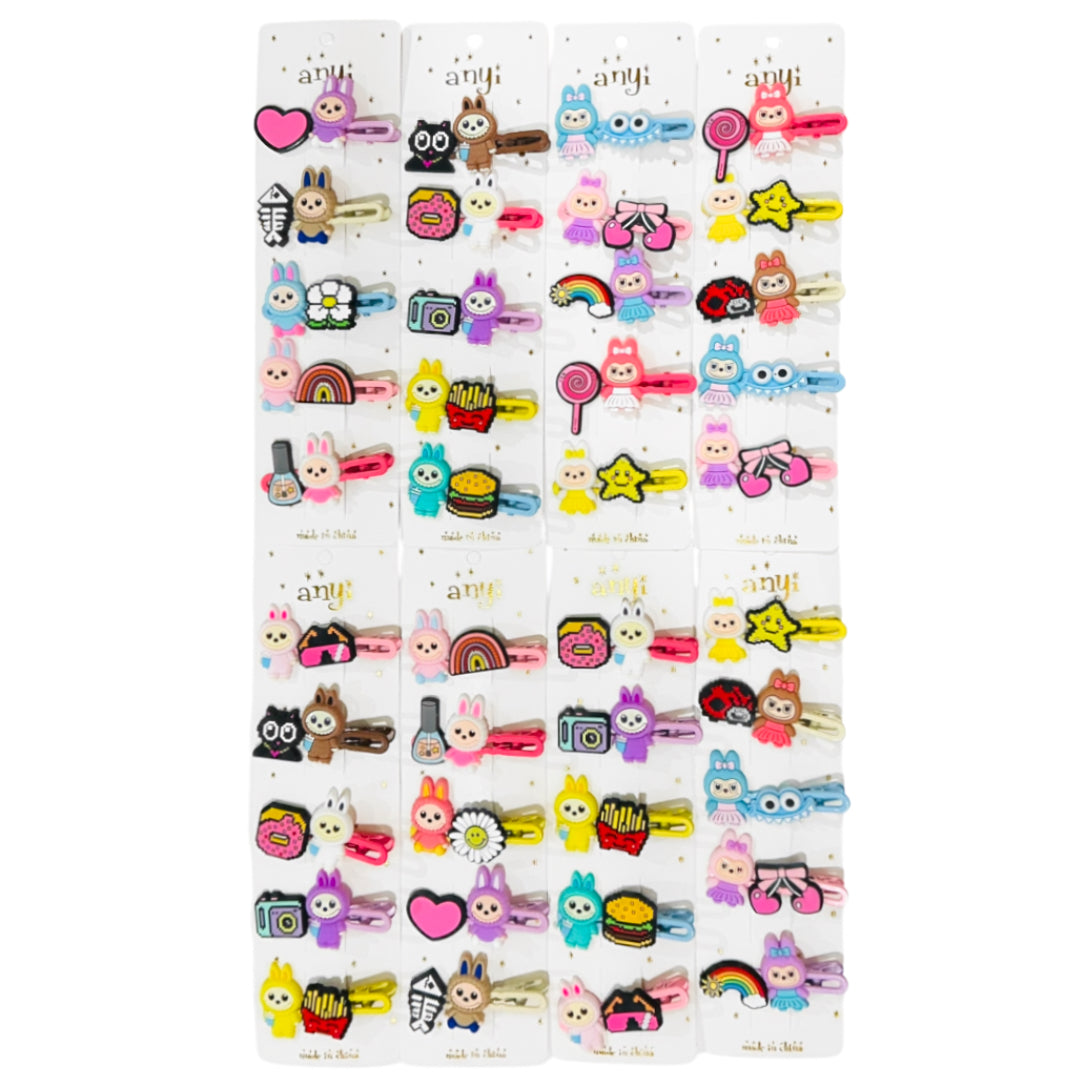 HPN-2222 (1 card) Labubu Hair Clip Sets
