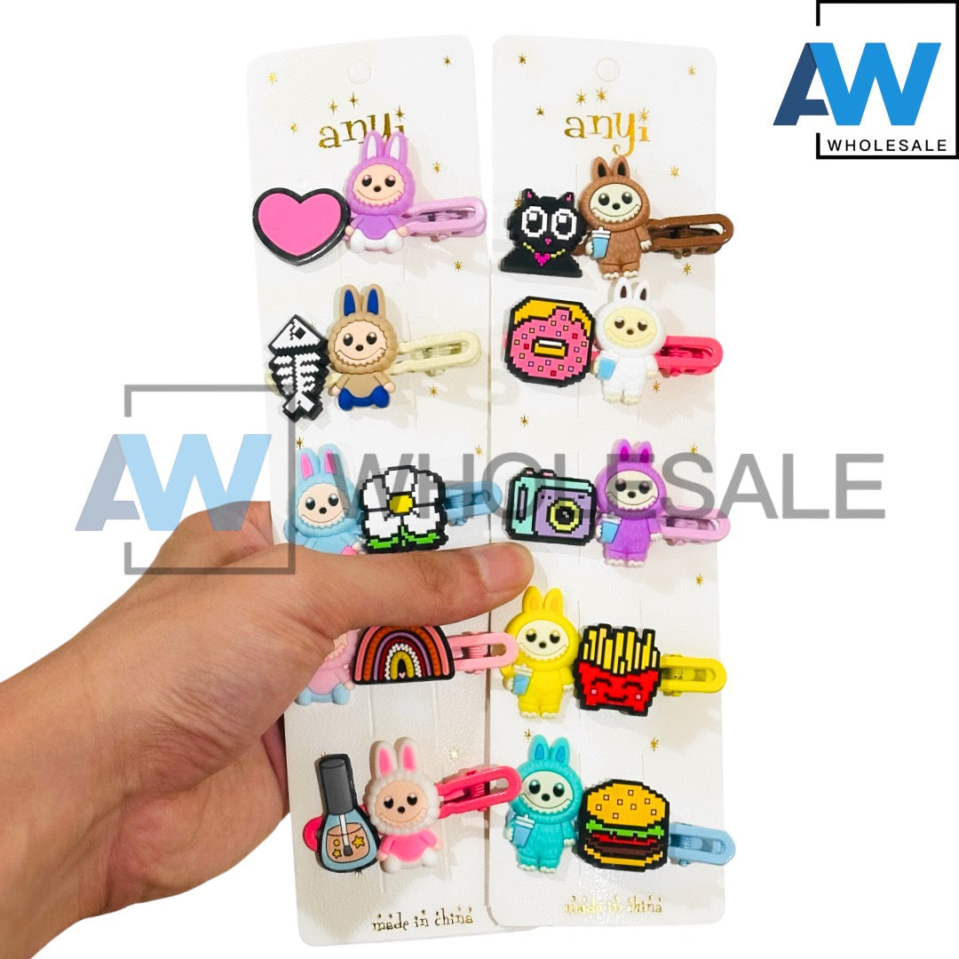 HPN-2222 (1 card) Labubu Hair Clip Sets
