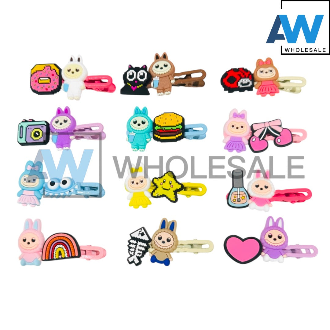 HPN-2222 (1 card) Labubu Hair Clip Sets
