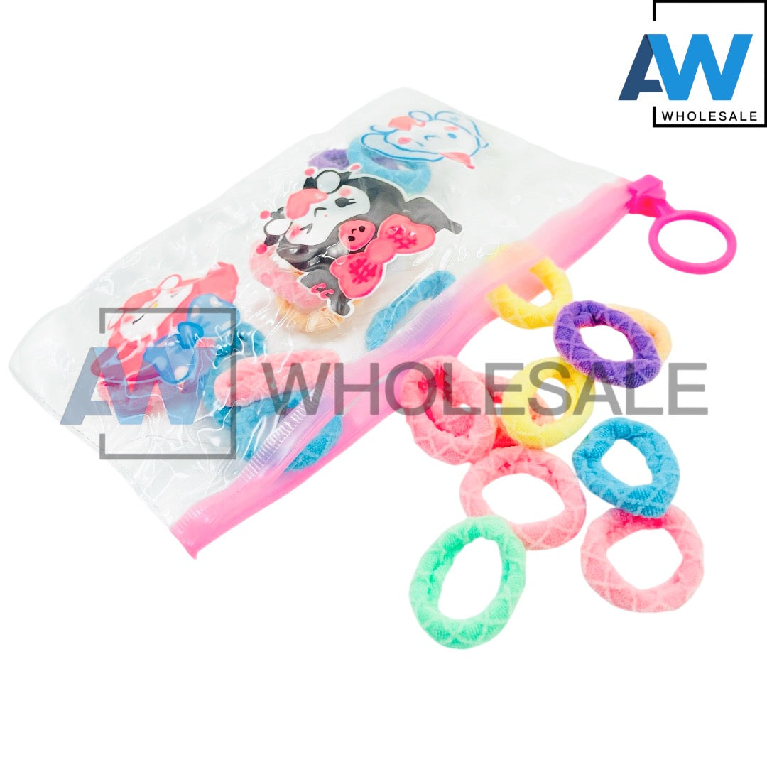 HPN-2278 (12 pouches) 24 in 1 Pouch Hair Tie Set