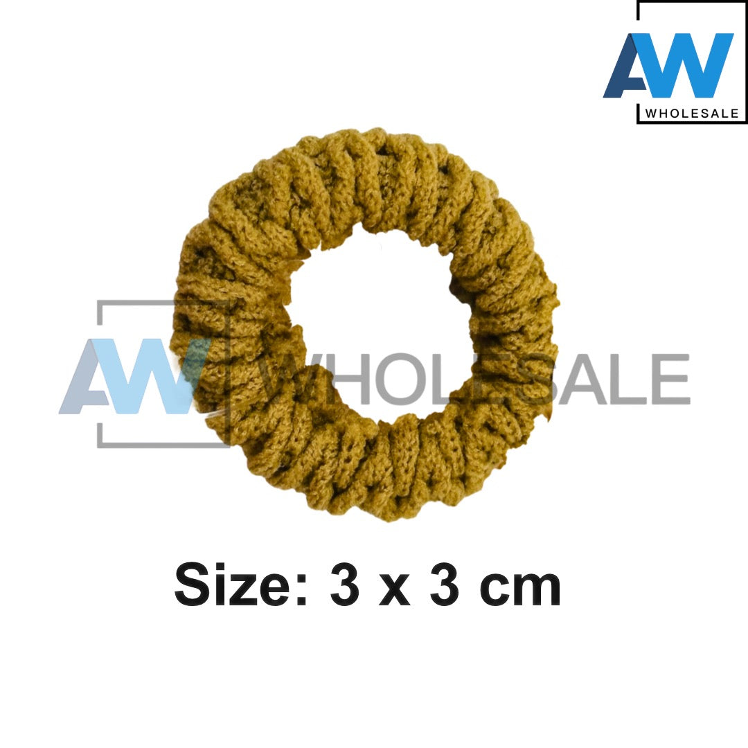 HPN-2276 (10 pcs) Textured Plain Fabric Hair Ties