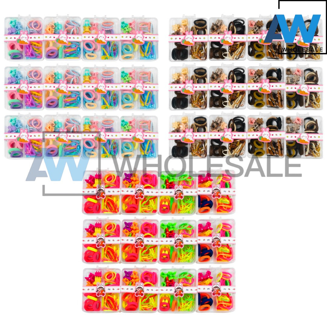 HPN-2280 (12 cases) Hair Tie & Hair Clip Set