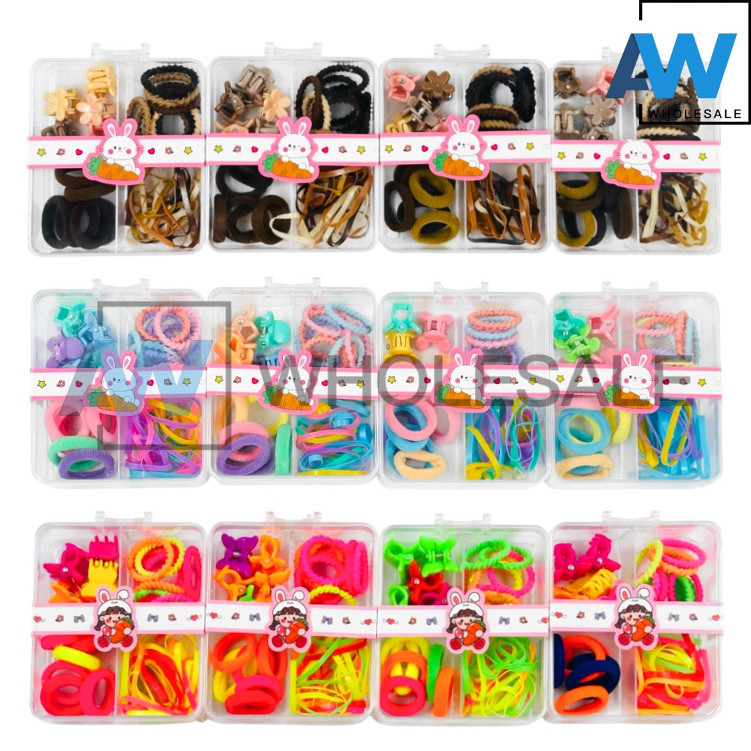 HPN-2280 (12 cases) Hair Tie & Hair Clip Set