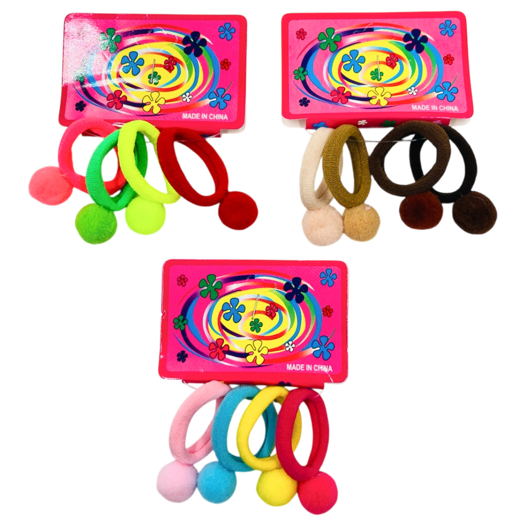 HPN-2289 (12 cards) 4 in 1 Fabric Hair Tie Set