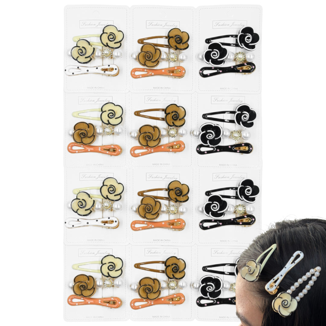 HPN-2301 (12 cards) 3 in 1 Hair Clip Set
