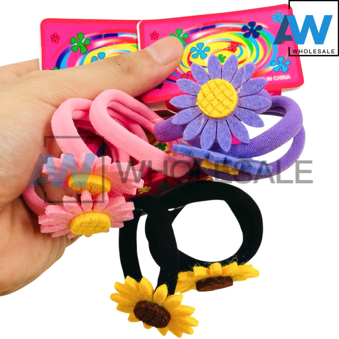 HPN-2311 (12 cards) 3 in 1 Sunflower Hair Tie Set