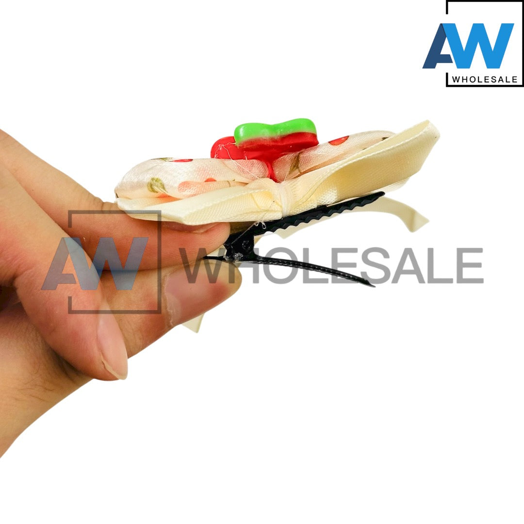 HPN-2437 (12 cards) 2 in 1 Ribbon Hair Clip Set