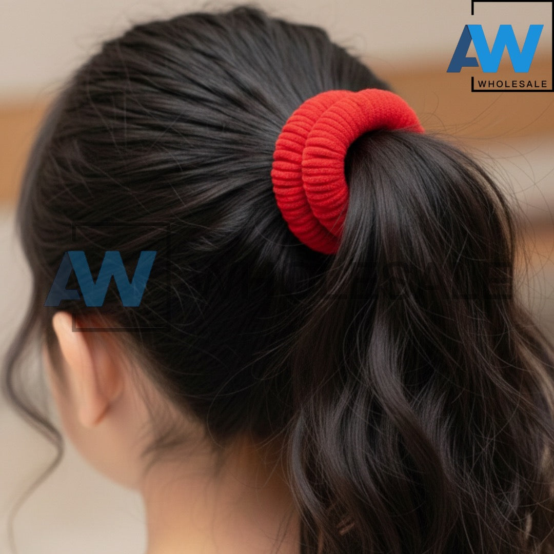 HPN-2501 (12 sets) 3 in 1 Wrinkle Fabric Hair Tie Set