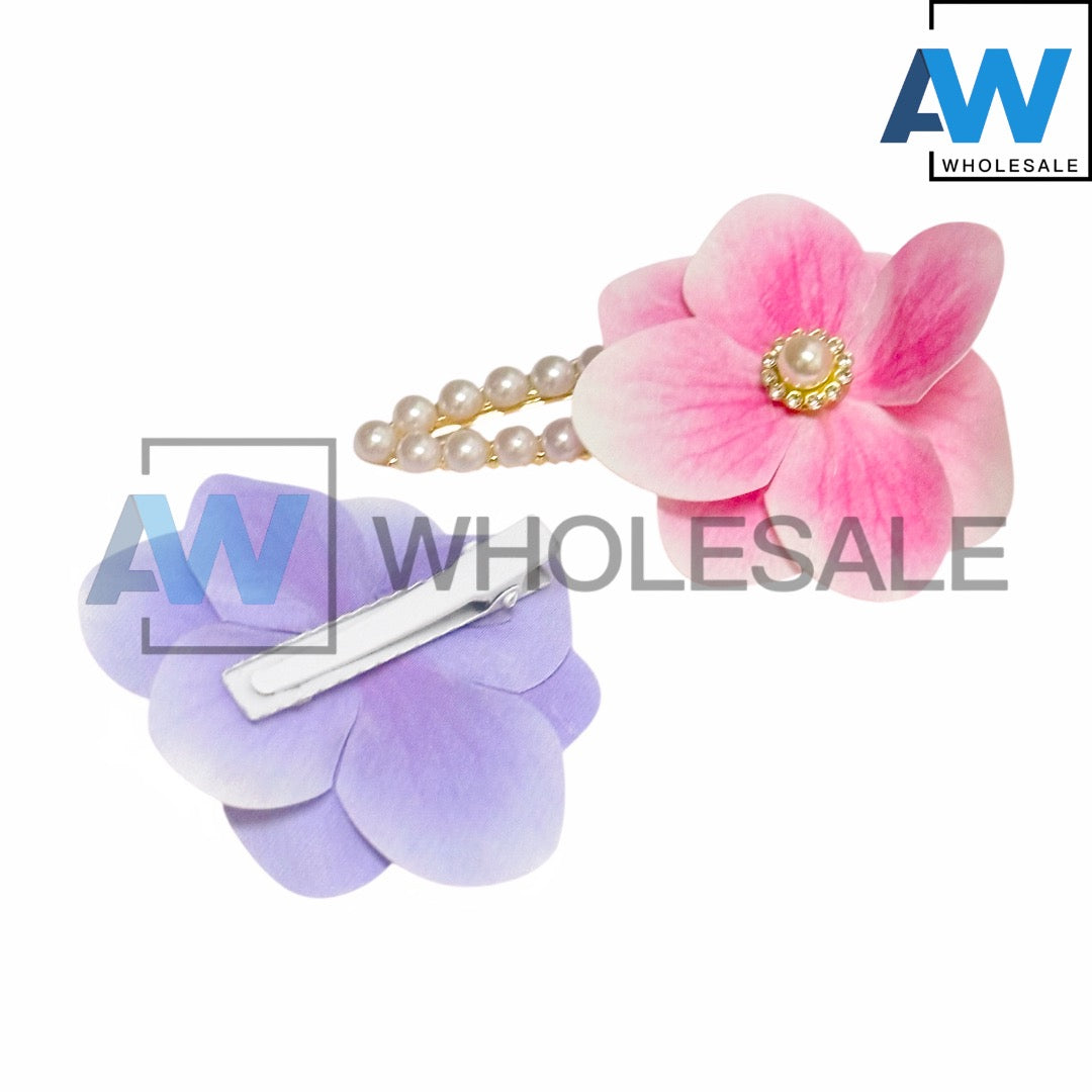 HPN-2548 (12 cards) 2 in 1 Orchid Flower Hair Clips