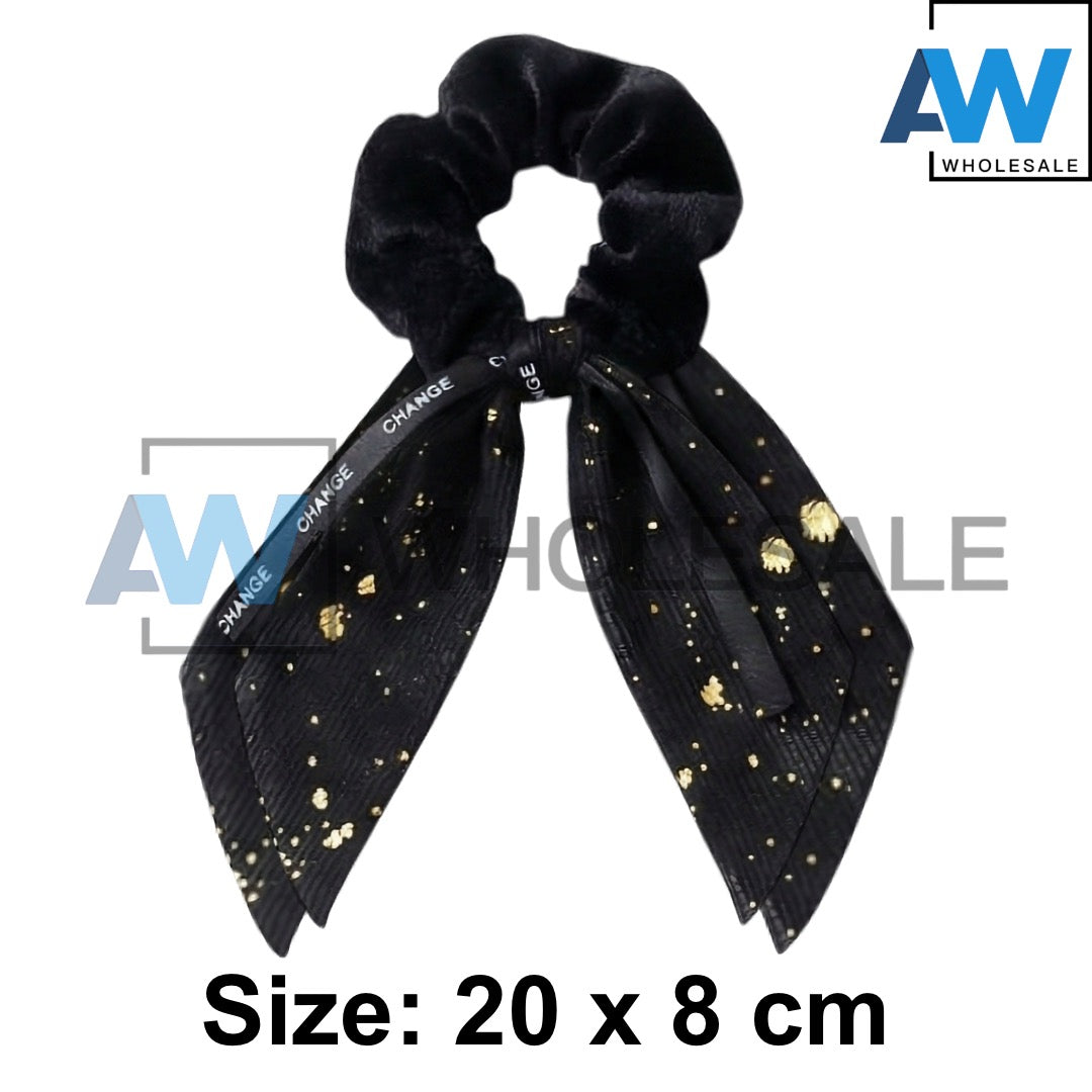 HPN-2568 (10 pcs) Double Pleated Scrunchies Hair Ties