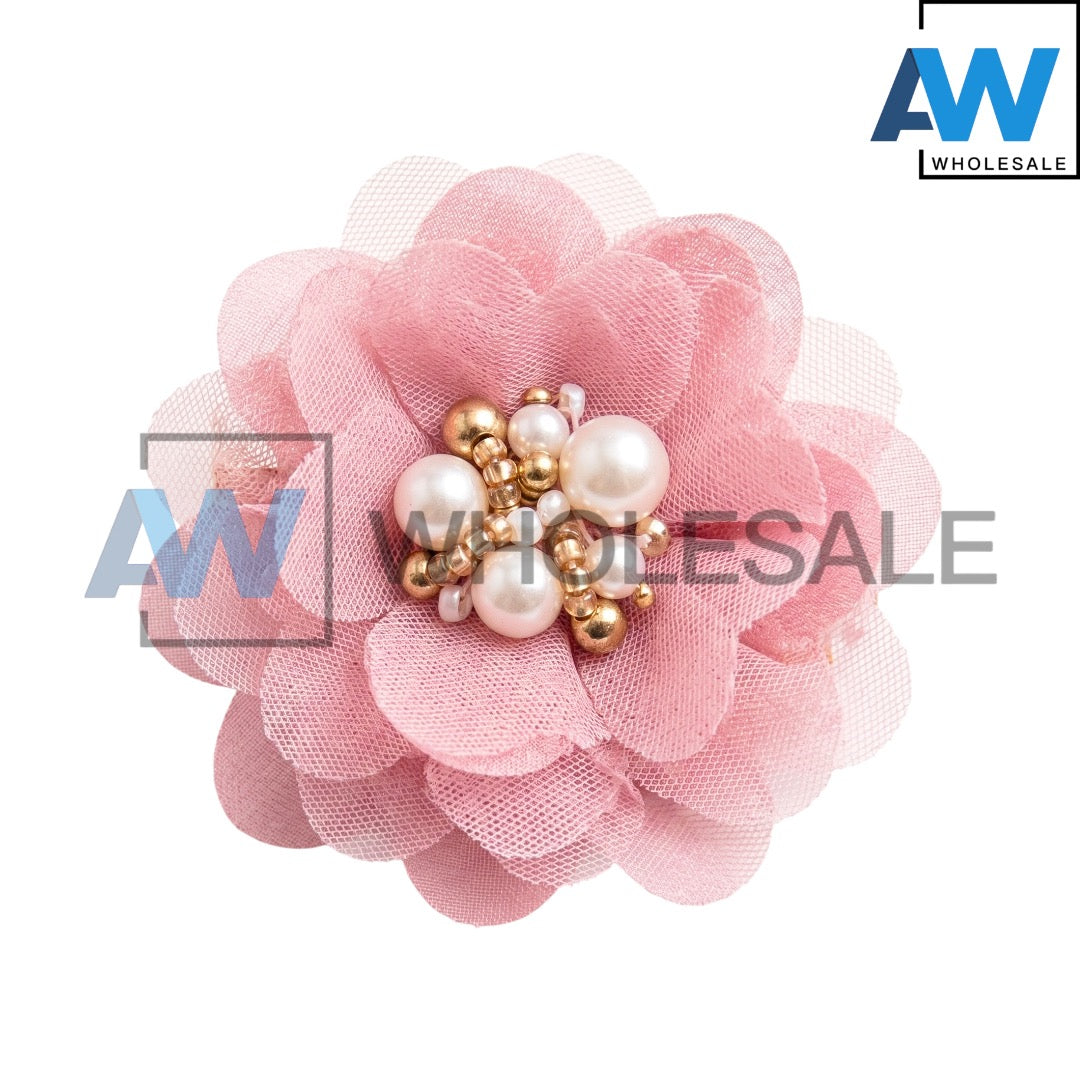 HPN-2583 (10 pcs) Rose Flower Hair Clips