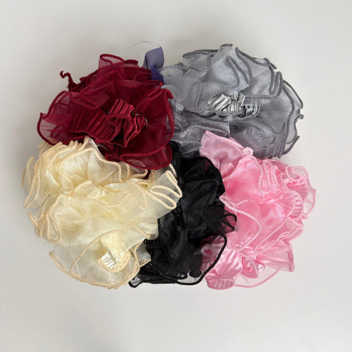 HPN-2623 (10 pcs) Mesh Fabric Oversized Scrunchie