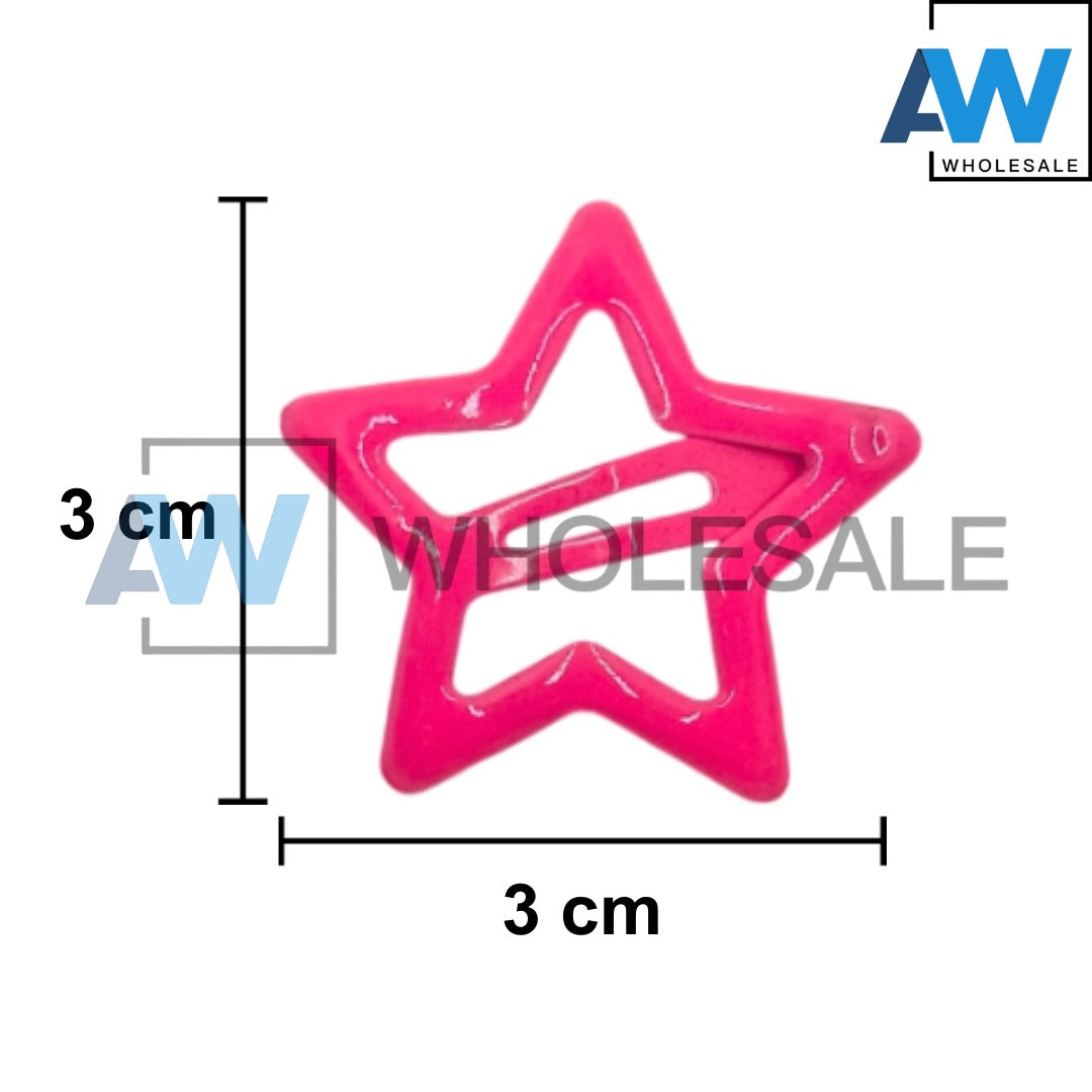 HPN-2632 (1 card) Glossy Star Snap Hair Clip