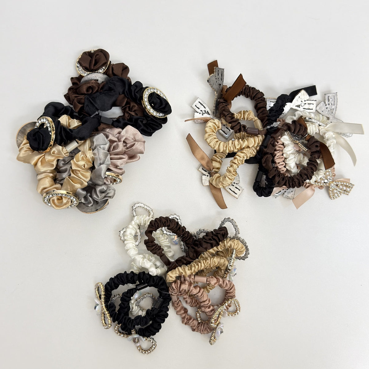 HPN-2684 (10 pcs) Elastic Hair Ties 3 Styles Mixed
