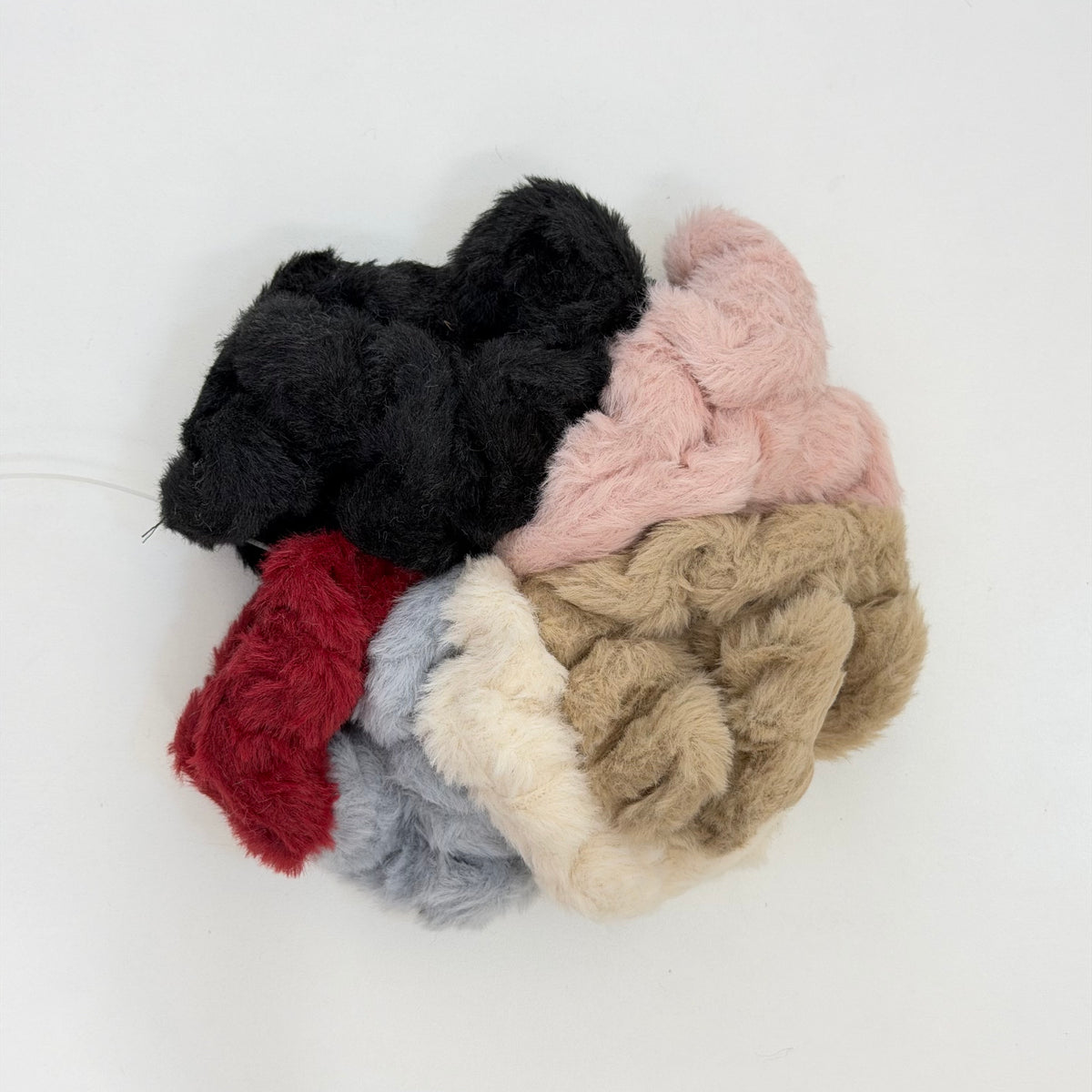 HPN-2765 (10 pcs) Faux Fur Scrunchies