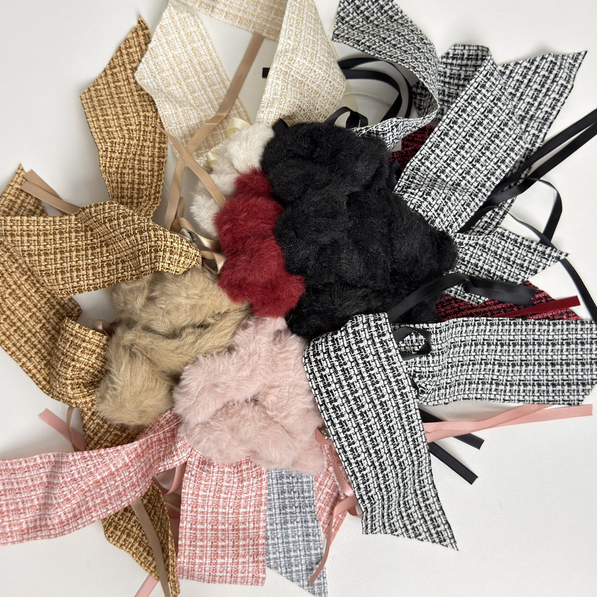 HPN-2766 (10 pcs) Pattern Farbric Scrunchie
