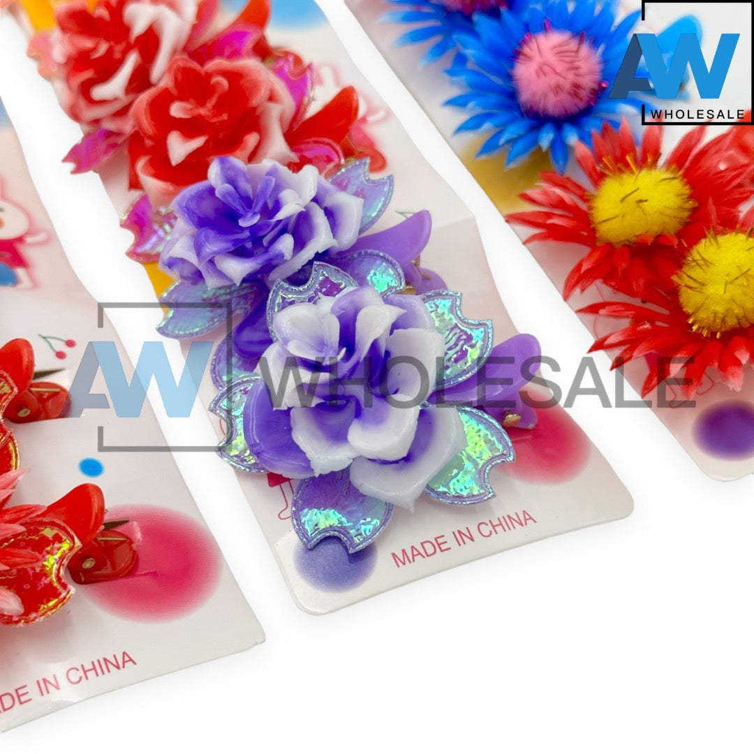 HPN-913 (10 pcs) Flower Sectioning Hair Clips