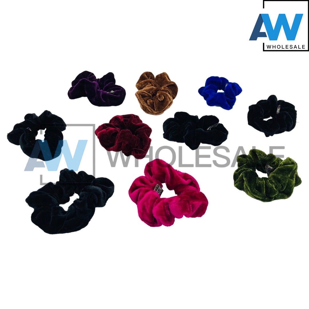 HP-219 (10 pcs) Velvet Scrunchies Hair Ties