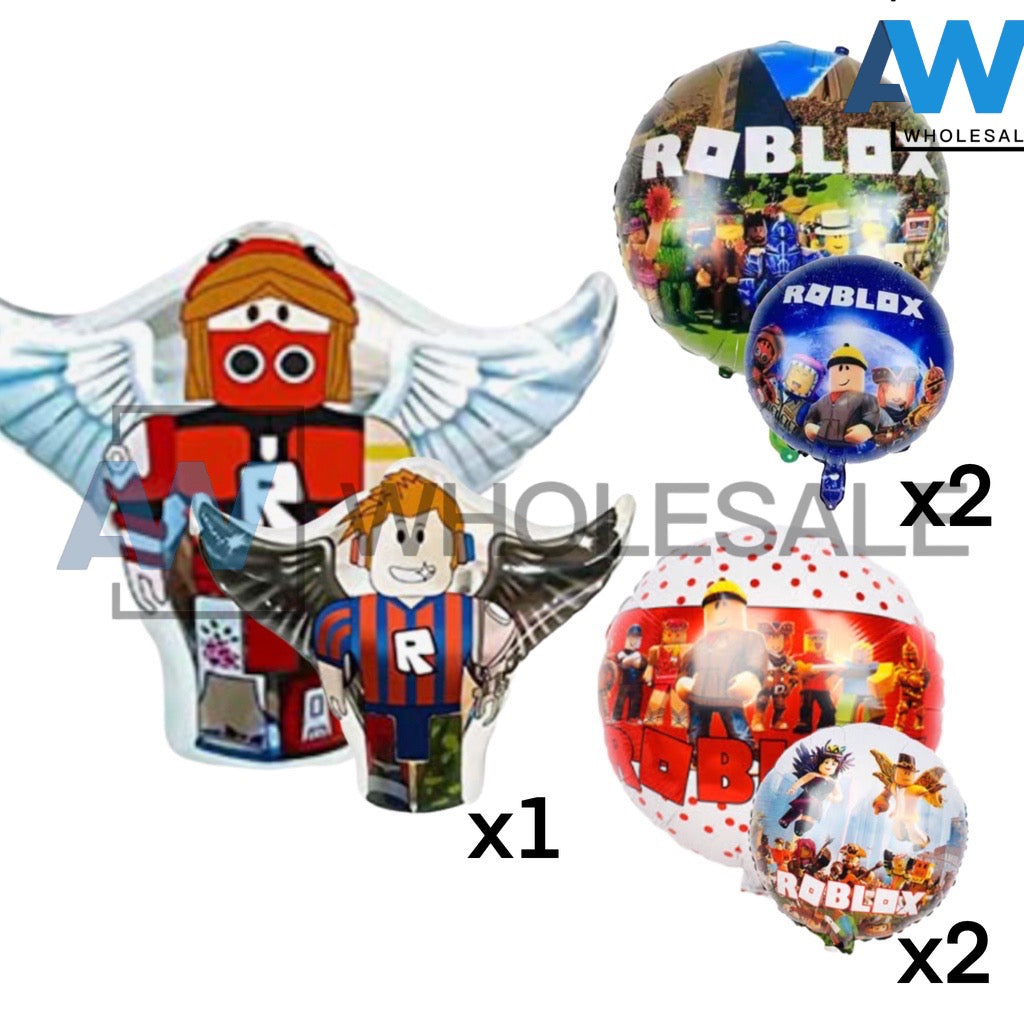 PS-138 (1 set) 5 in 1 Roblox Foil Balloon Set