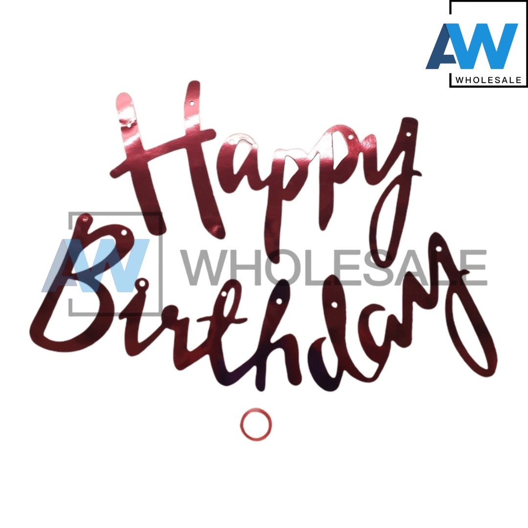 PS-149 (1 set) Lazer Cursive Happy Birthday Banner