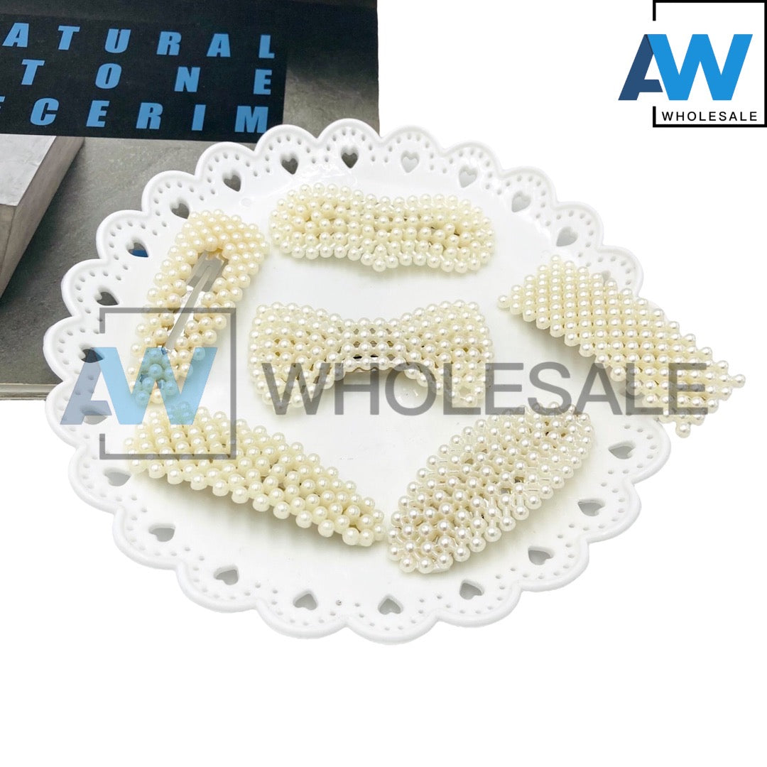 HPN-12 (12 pcs) Pearl Snap Hair Clip