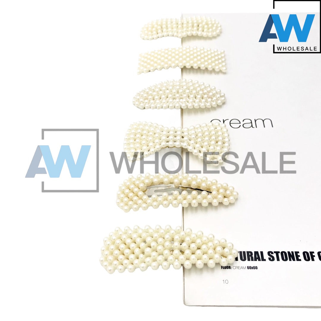 HPN-12 (12 pcs) Pearl Snap Hair Clip
