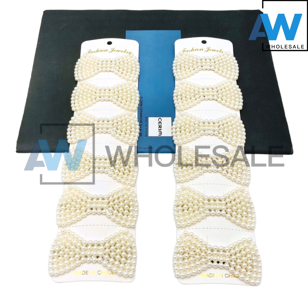 HPN-12 (12 pcs) Pearl Snap Hair Clip