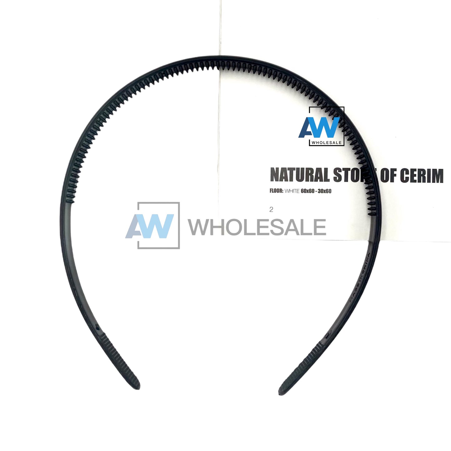 HB-976 (12 pcs) Glossy 1 cm Thick Plastic Headbands