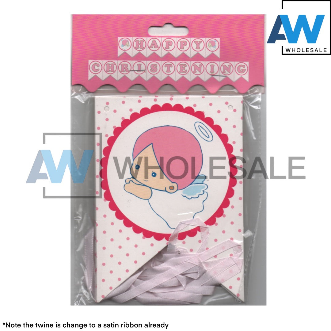 PS-193 (1 set) Happy Christening Banner