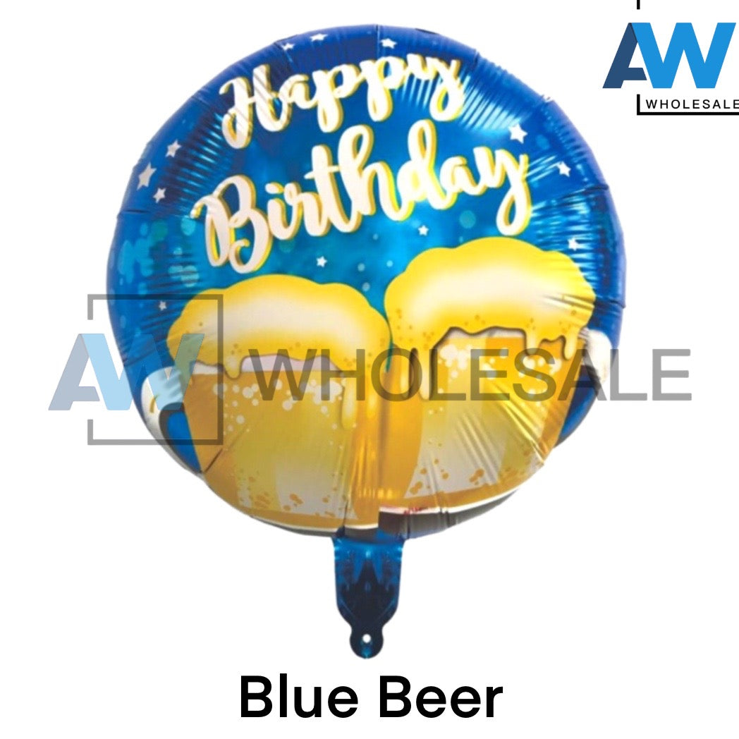 PS-344 (1 pc) Happy Birthday Round Foil Balloon