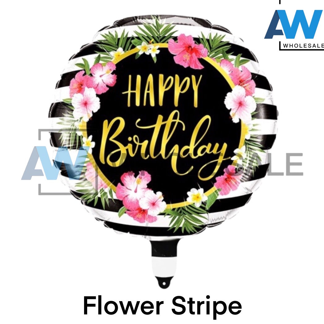 PS-344 (1 pc) Happy Birthday Round Foil Balloon