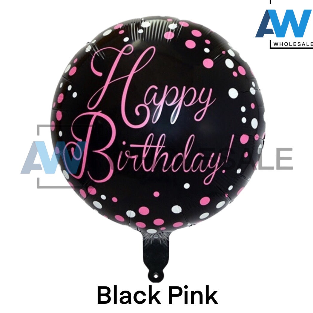 PS-344 (1 pc) Happy Birthday Round Foil Balloon