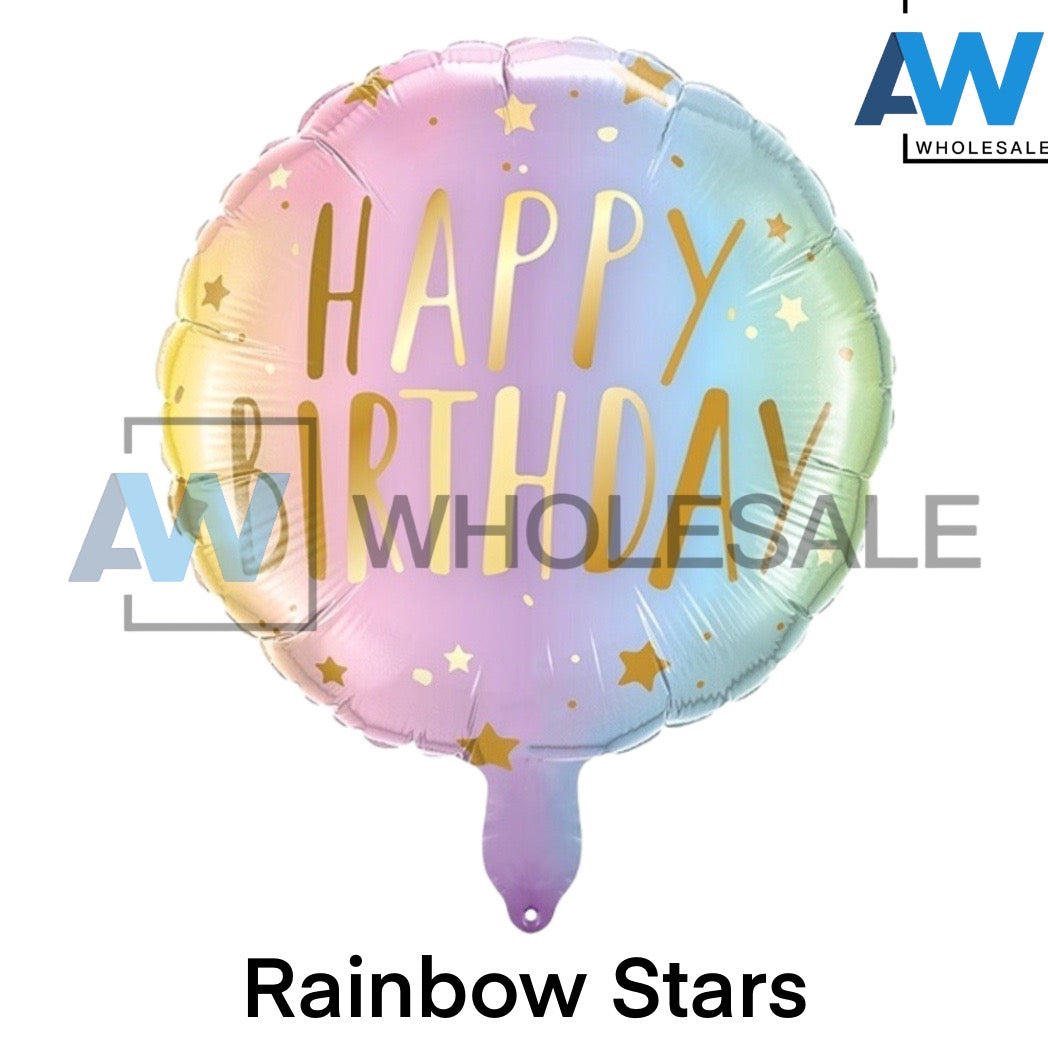 PS-344 (1 pc) Happy Birthday Round Foil Balloon