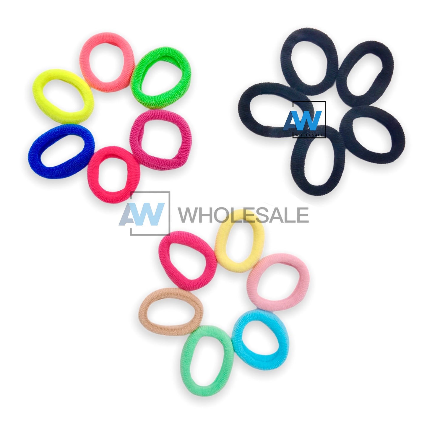 HPN-1538 (12 pouches) Fabric Mini Elastic Ties