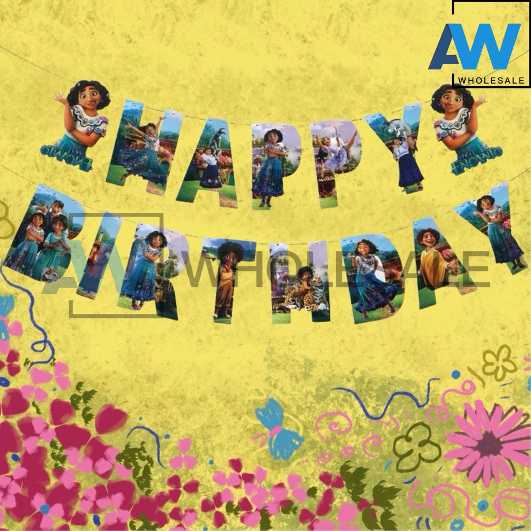 PS-312 (1 set) Encanto Happy Birthday Banner