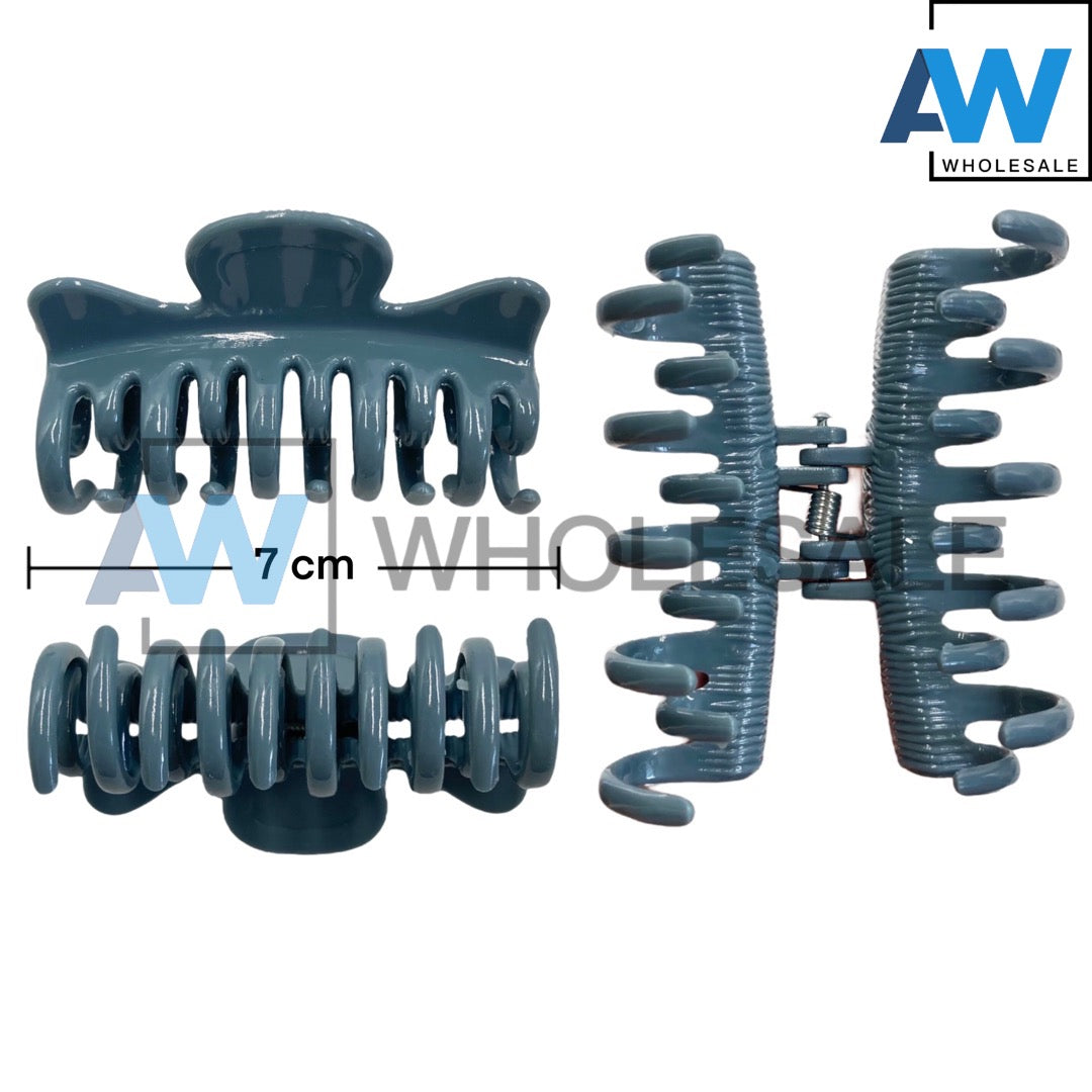 AB-524 (12 pcs) Glossy Cat Ear Hair Clamps