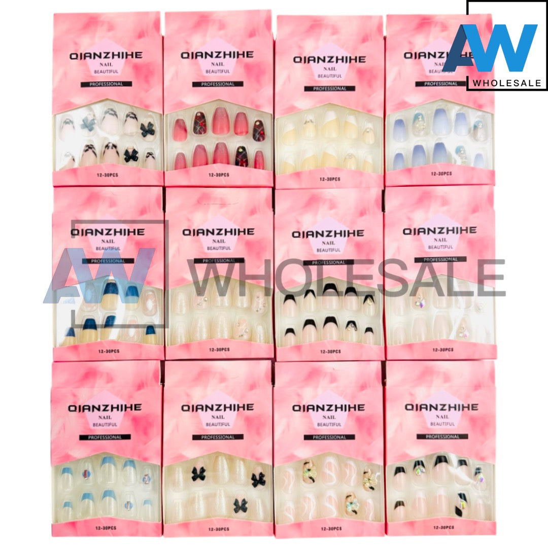 NA-50 (12 sets) 12 in 1 Nail Art Set With Adhesive