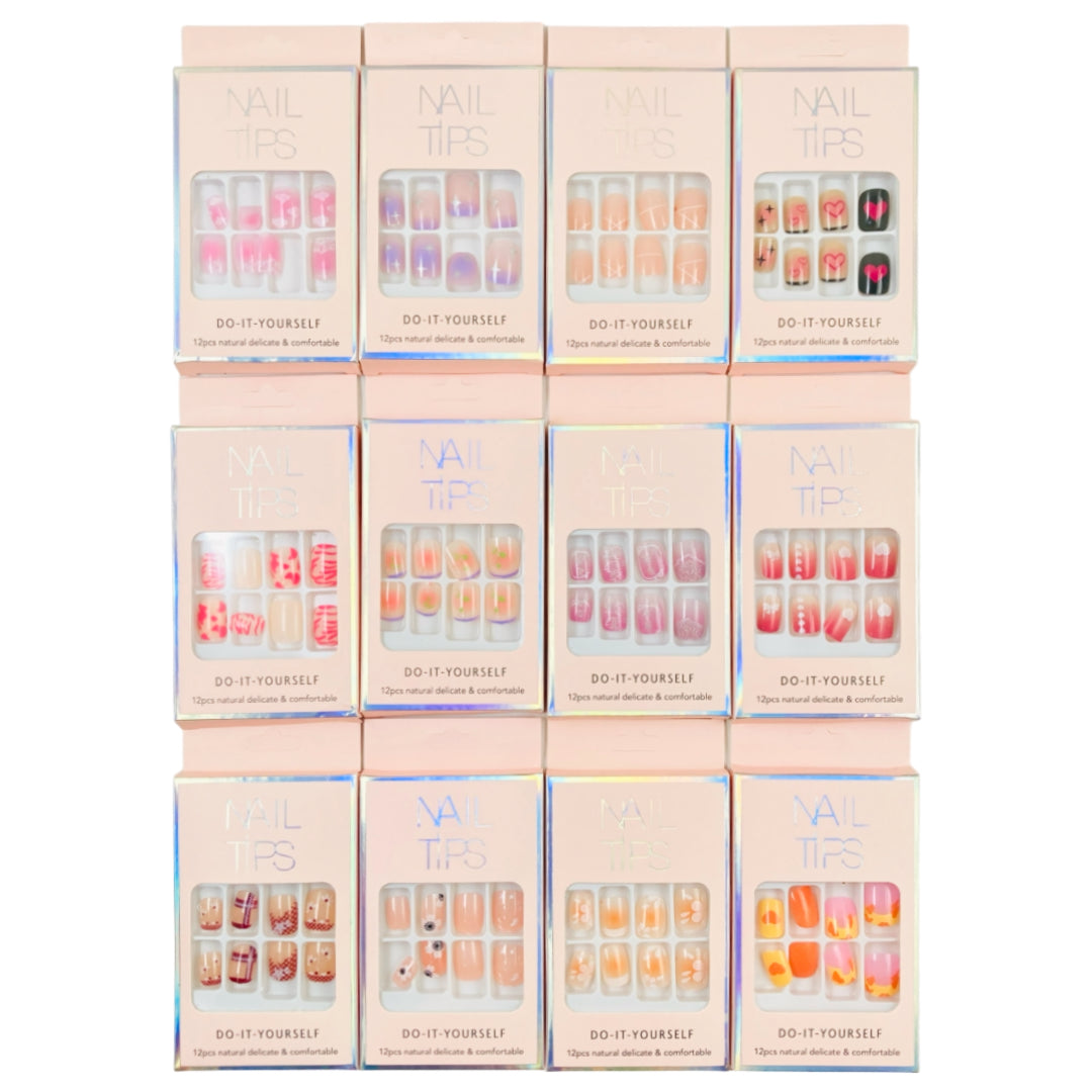 NA-53 (12 sets) 12 in 1 Nail Art Set with Adhesive