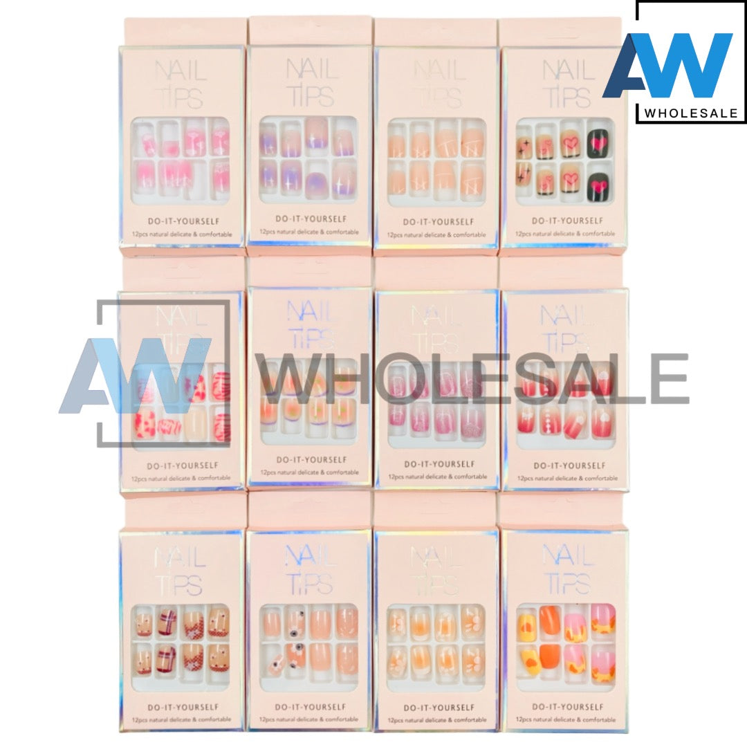 NA-53 (12 sets) 12 in 1 Nail Art Set with Adhesive