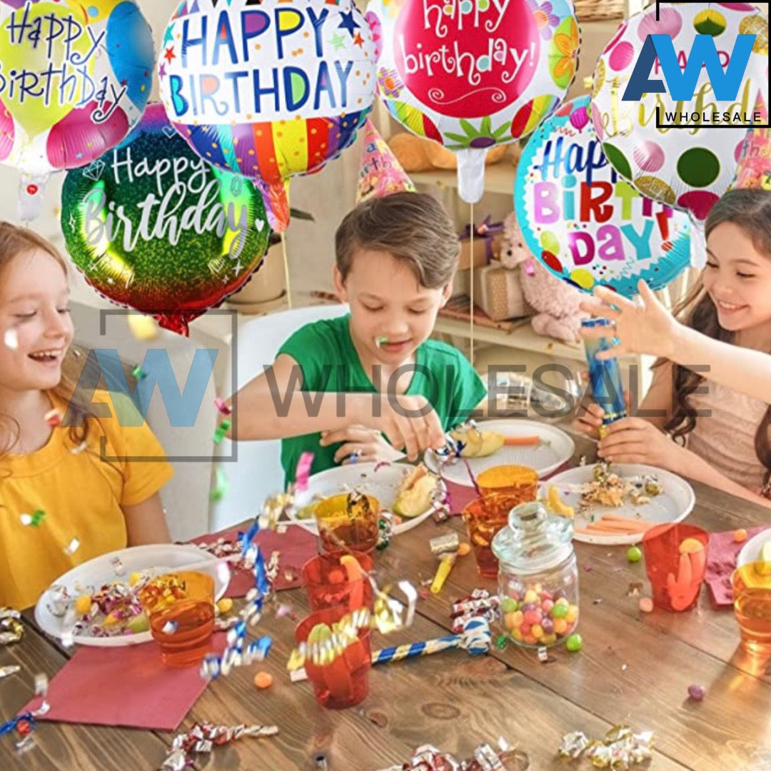 PS-344 (1 pc) Happy Birthday Round Foil Balloon